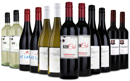 12 bottles of naked wines that are made with angel funding